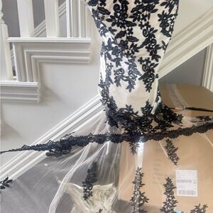 Elegant Black Lace Overlay Dress